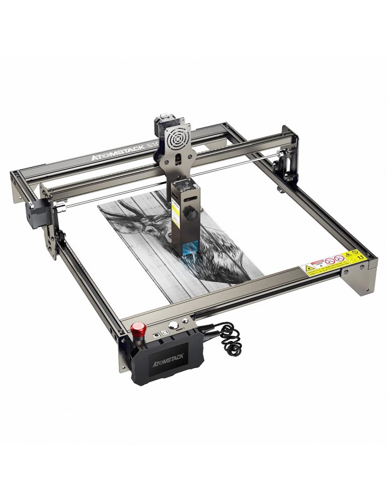 Incisore Laser ACMER S1 3500mW - Taglierina Laser Ad Alta Precisione, Area Lavoro 130x130 Mm, Per Legno, Metallo, Fai Da Te