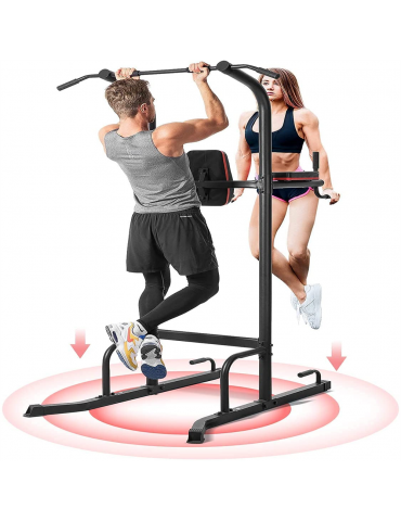 Power Tower Pull-Up Bar Dip Station Attrezzatura per...