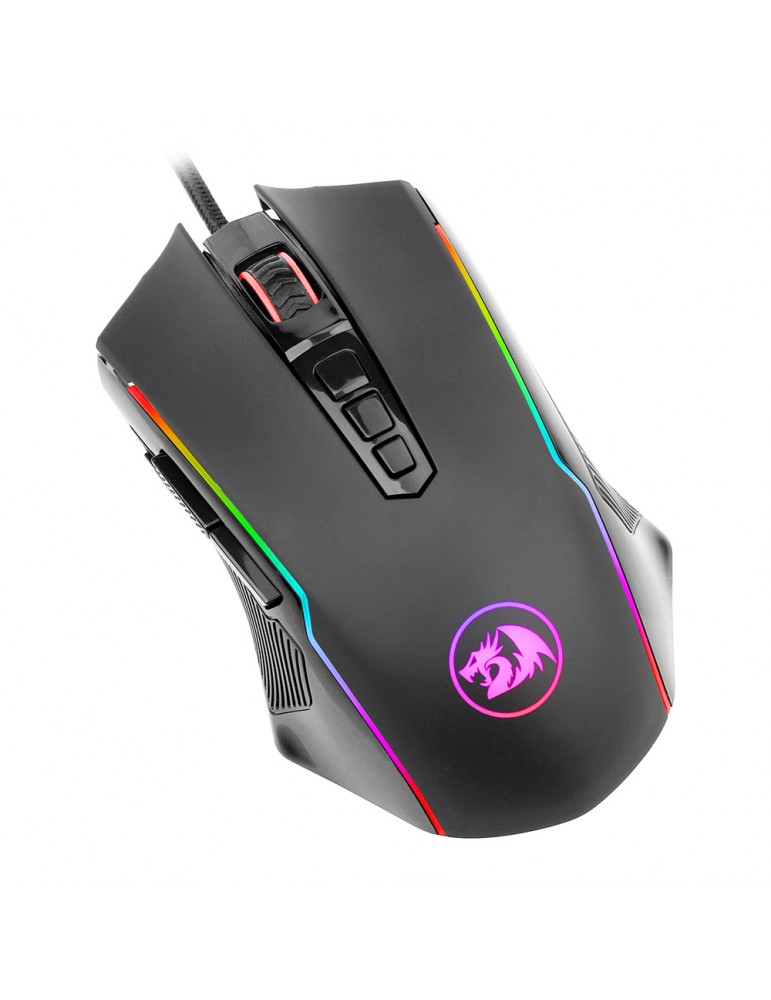 Mouse Da Gioco Redragon M817 - 24000 DPI, 37 Grammi, 5 Pulsanti Programmabili, Cablato, Nero
