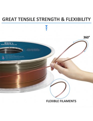 Filamento pla 1.75 mm seta oro 1kg bobina filo pla Filamenti per stampanti  3D colore metallizzato metallico metallo Materiali per la stampa 3D CC3D  Silk Gold pla seta : : Commercio, Industria