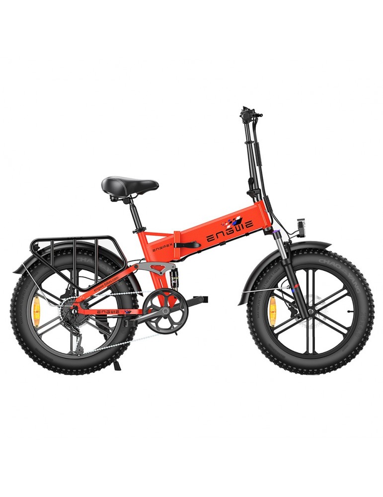 Bicicletta elettrica pieghevole Engwe X 20 Inch Fat Tire, motore 250W,  batteria 48V 13Ah - Rosso
