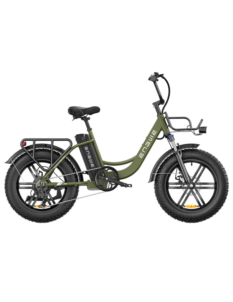 ENGWE L20 20*4.0 pollici Pneumatico da montagna Bicicletta elettrica, Motore  250W, 25km/h, Batteria 13Ah - verde