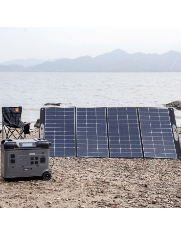 OUKITEL PV400 400W Pannello solare portatile pieghevole con cavalletto,  tasso di conversione energetica del 23%