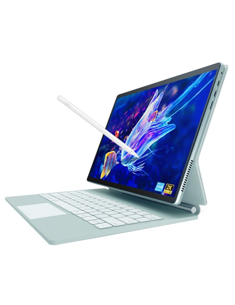 DERE T30 PRO 2-in-1 Laptop 13 pollici 2K IPS Touch Screen Tablet  PC/Tastiera magica Penna stilo 16GB DDR4 512GB SSD - Verde