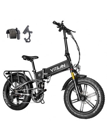 Vitilan I7 Pro 2.0 Bicicletta elettrica pieghevole, ruote...
