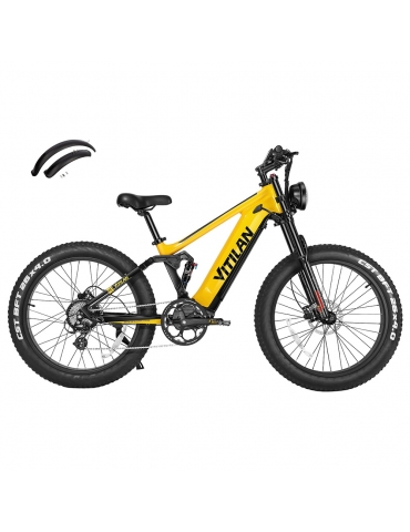 Vitilan T7 Bicicletta elettrica da montagna, pneumatici...
