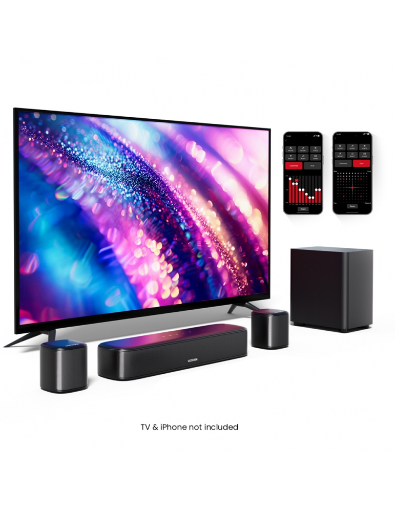 Onara Altoparlanti Da Scaffale In Legno – Bluetooth 5.3, 50W RMS – Ingressi HDMI ARC, Ottico, AUX, USB – Telecomando Con DSP Per Film, Musica E Dialoghi