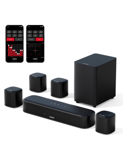 Vendita calda Bluetooth AUX USB Soundbar 2.1ch 60W Soundbar con Subwoofer per Ho