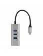 MINIX NEO C-UEGR Adattatore con 3 porte USB 3.0 e Gigabit - Grigi