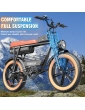 Ridstar CR20 Electric Bike  1000W Motor  48V 20Ah Battery  20*4 0 inch Fat Tires  48km/h Max Speed  70km Max Range  Front 