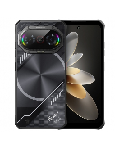 FOSSiBOT F114 Rugged Phone  6 67-inch  4GB  128GB  Android 15  50MP Camera  5000mAh Battery  IP68/IP69K  NFC/Face ID/GPS  Black