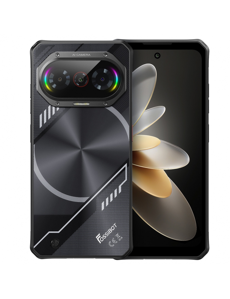 FOSSiBOT F114 Rugged Phone  6 67-inch  4GB  128GB  Android 15  50MP Camera  5000mAh Battery  IP68/IP69K  NFC/Face ID/GPS  Black
