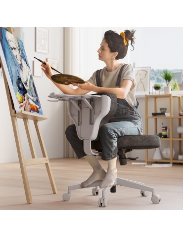 NEWTRAL FP-DG  Freedom-X Multi-Posture Cross Legged Chair  Without Armrest  Dark Grey