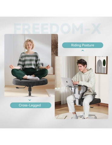 NEWTRAL FP-DG  Freedom-X Multi-Posture Cross Legged Chair  Without Armrest  Dark Grey