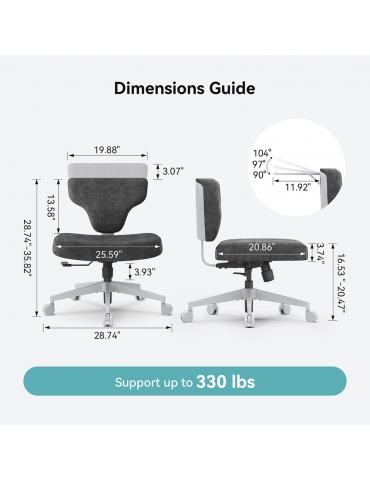 NEWTRAL FP-DG  Freedom-X Multi-Posture Cross Legged Chair  Without Armrest  Dark Grey