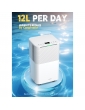 HUMILABS OL12-BD031A Deumidificatore portatile, capacità di deumidificazione 12L, 3 modalità, timer 24 ore - Bianco