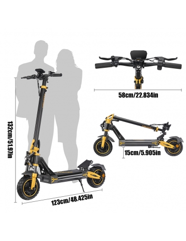 TWOFISH TW3 PRO Electric Scooter  1000W*2 Motor  52V 23Ah Battery  11 inch Tires  60km/h Max Speed  55km Range  Dual Disc Brake