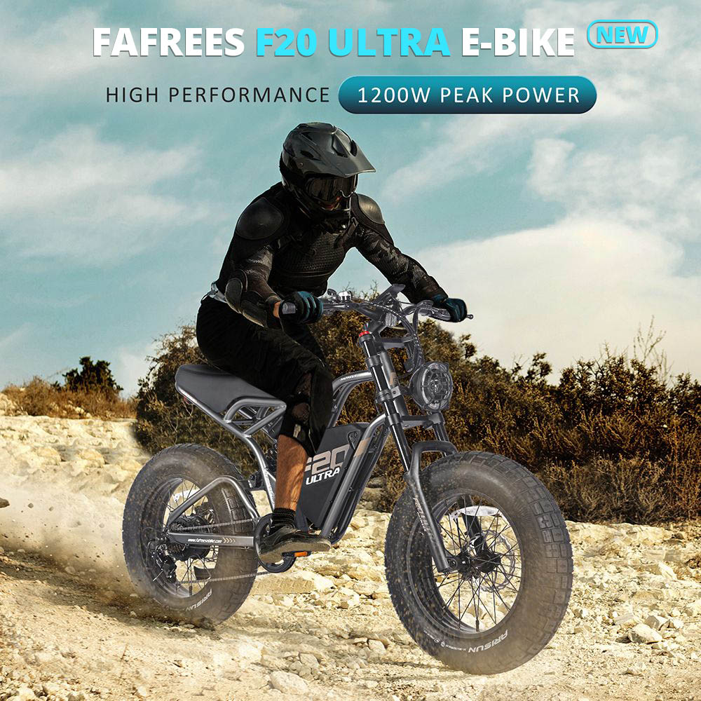 FAFREES F20 ULTRA Electric Bike, 750W Motor, 48V 25Ah Battery, 20*5-inch Fat Tires, 25km/h Max Speed, 80-100km Range, SHIMANO 7