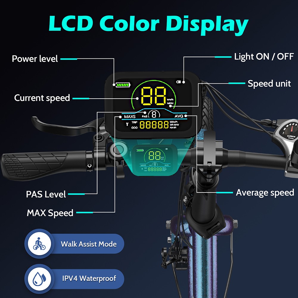 Fafrees F20 Lasting Electric Bike 250W Motor 36V 18 2Ah Battery 20*1 95'' Tires 25km/h Max Speed 120km Max Range Mechanic