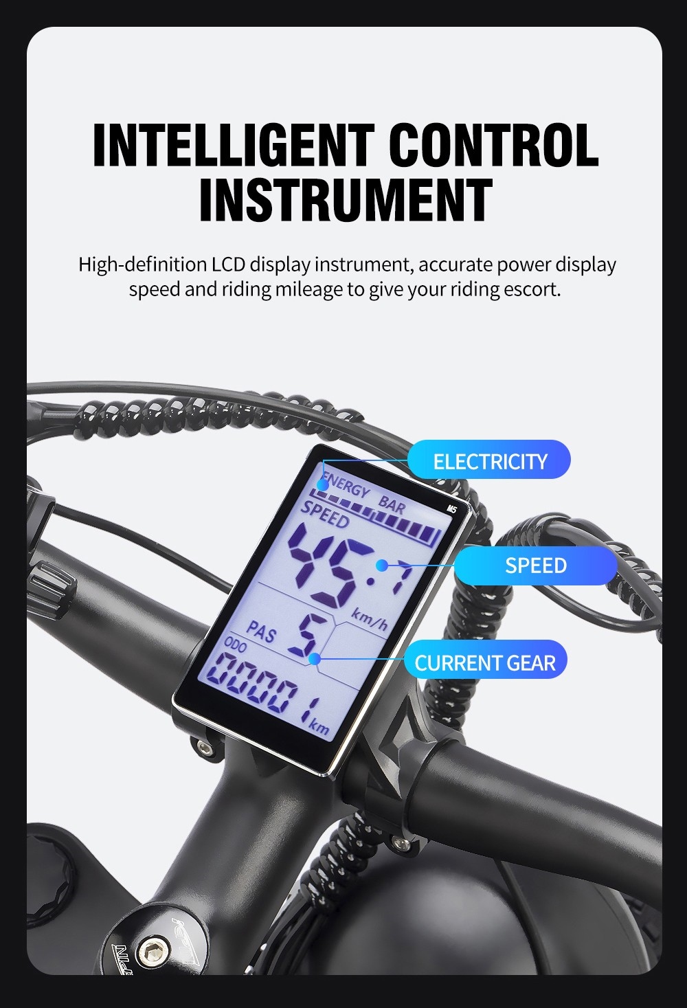 Ridstar H26 Pro Electric Bike 26*4 0 inch Fat Tires 1000W Motor 48V/20Ah Battery 36mph Max Speed 90km Range