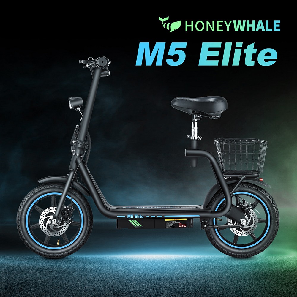 HONEYWHALE M5 Elite Electric Scooter 14-inch Tire 500W Motor 48V 13Ah Battery 40~45km Range 40 km/h Max Speed