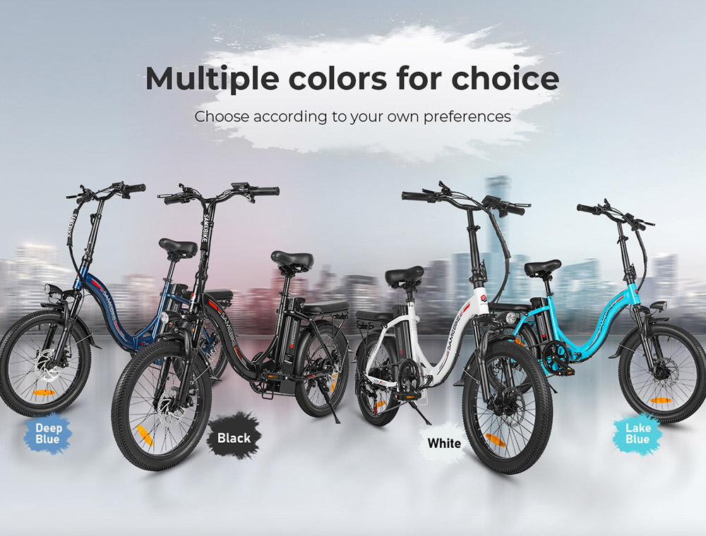 SAMEBIKE CY20 Folding Electric Bike 20*2 35-inch Spoke Wheel 350W Motor 36V 12Ah Battery 32km/h Max Speed 80km Max Range