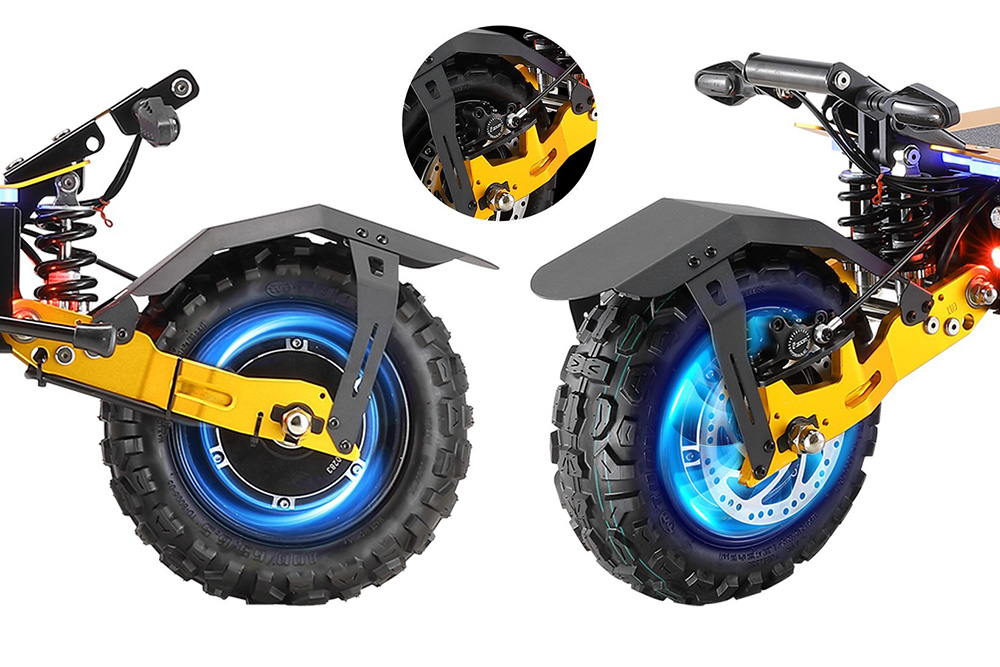 YUME X11  Electric Scooter  3000W*2 Motor  60V 27Ah Battery  11-inch Off-road Fat Tires  80km/h Max Speed  90km Max Range  EBS 