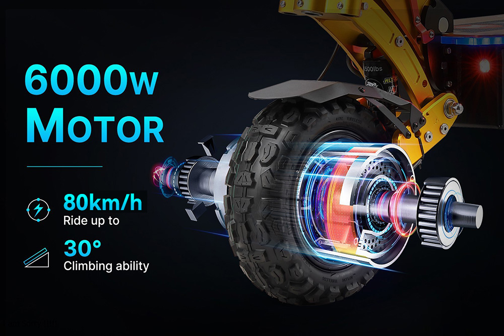 YUME X11  Electric Scooter  3000W*2 Motor  60V 27Ah Battery  11-inch Off-road Fat Tires  80km/h Max Speed  90km Max Range  EBS 