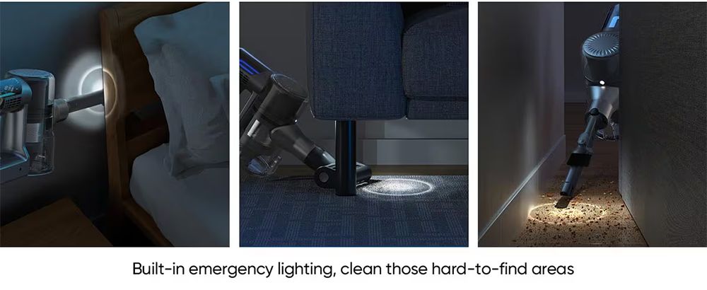 MOOSOO TD1-Mate Cordless Vacuum Cleaner 33kPa Suction LED Display 45min Runtime 420W Brushless Motor Green Light for Hard