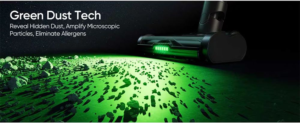 MOOSOO TD1-Mate Cordless Vacuum Cleaner 33kPa Suction LED Display 45min Runtime 420W Brushless Motor Green Light for Hard
