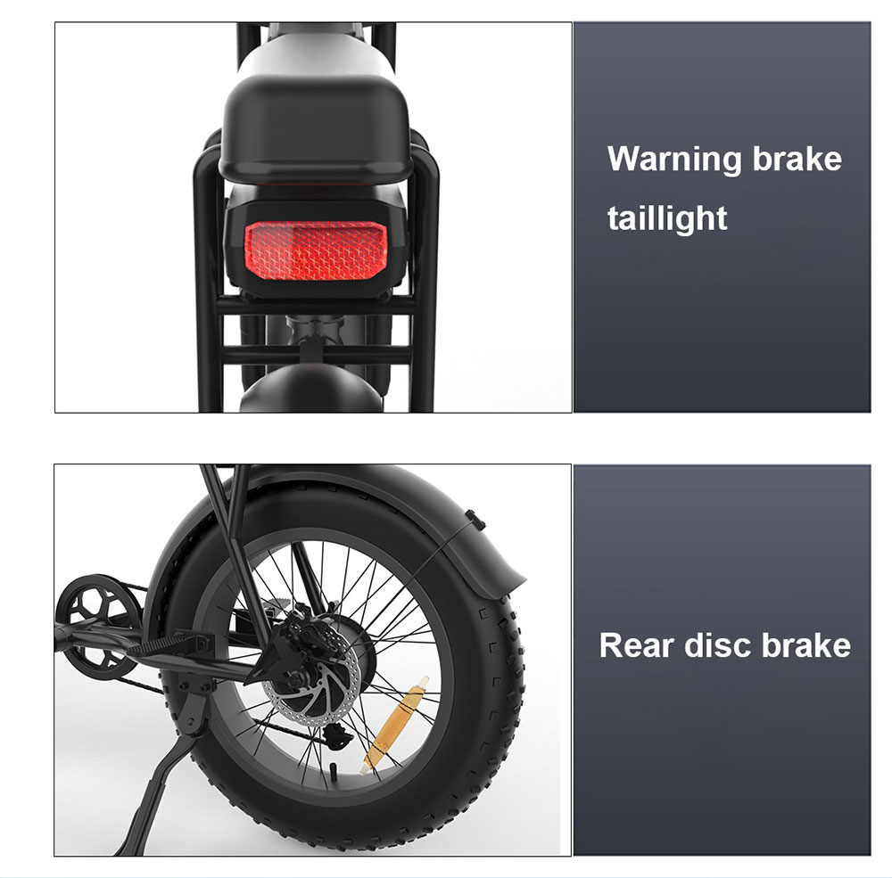 YAMALI FXH-006 Electric Bike 350W Motor 48V 18Ah Battery 20*4'' Fat Tires 40km/h Max Speed 50km Range Shimano 7 Speed Fr