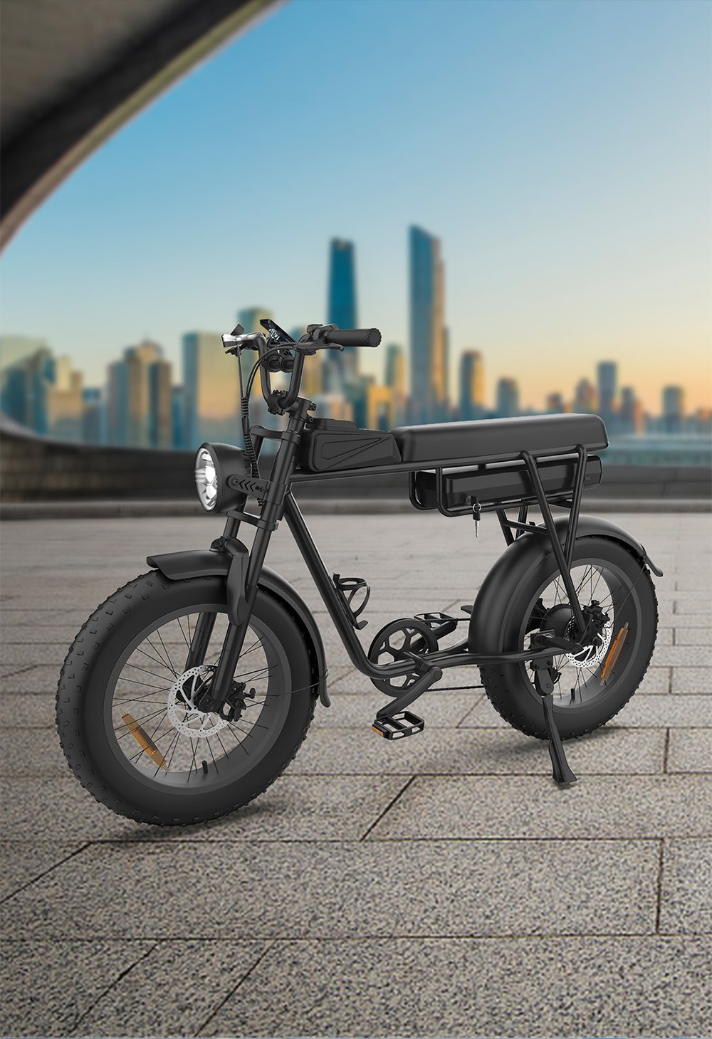 YAMALI FXH-006 Electric Bike 1000W Motor 48V 20Ah Battery 20*4'' Fat Tires 50km/h Max Speed 60km Range Shimano 7 Speed F