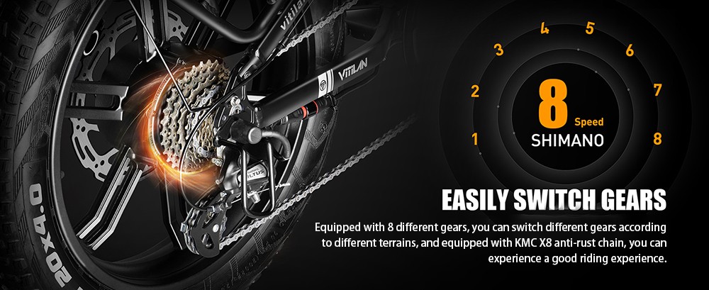 Vitilan I7 Pro 3 0 Electric Bike 750W Motor 48V 20Ah Battery 20*4 0-inch Fat Tire 45km/h Max Speed 110km Max Range Hydrau