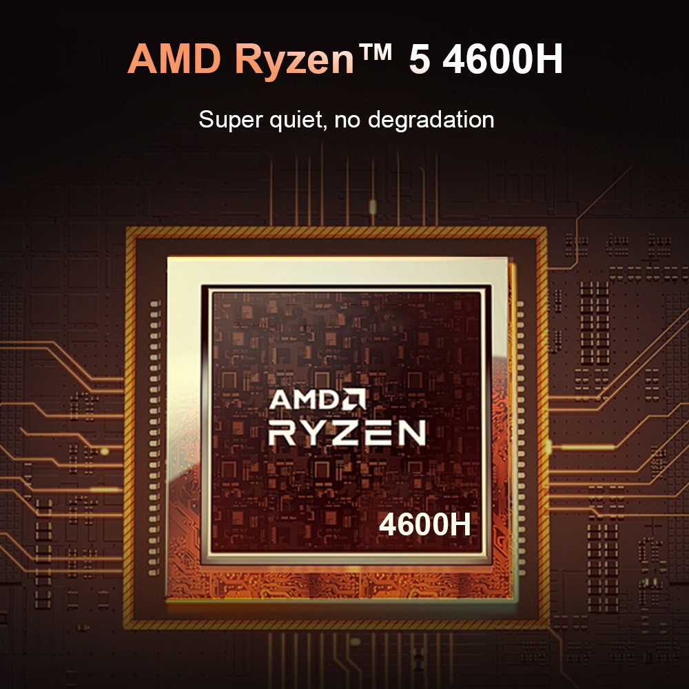 Ninkear N4 Mini PC  AMD Ryzen 5 4600H 6 Cores Max 4 0GHz  16GB RAM 512GB SSD  Type-C  8K   2*HDMI  4K  Triple Display  WiFi 6 B