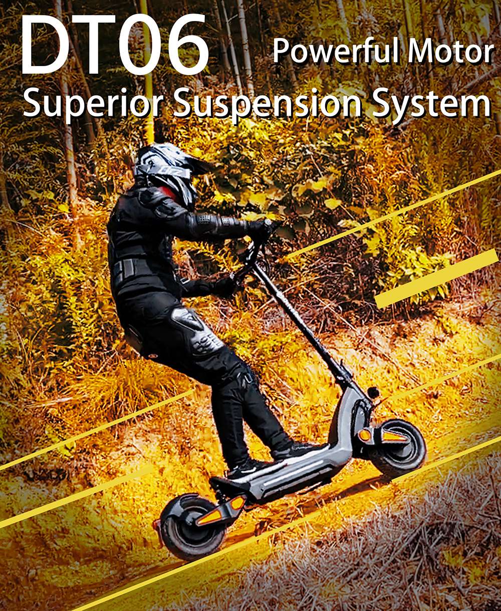 DT06 Electric Scooter 2*1900W Motor 60V 23 4Ah Battery 11-inch Tire 75km/h Max Speed 85km Range Dual Hydraulic Brake