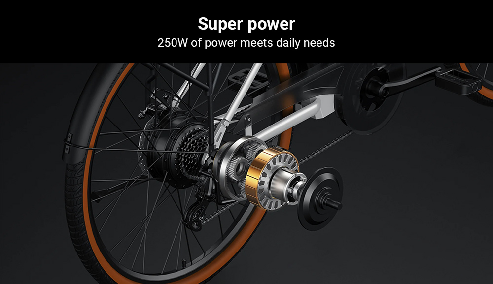 DYU C6 Pro Electric Bike  250W Motor  36V 15 6Ah Battery  26*2 125-inch Tire  25km/h Max Speed  80km Range  Disc Brake  Front F