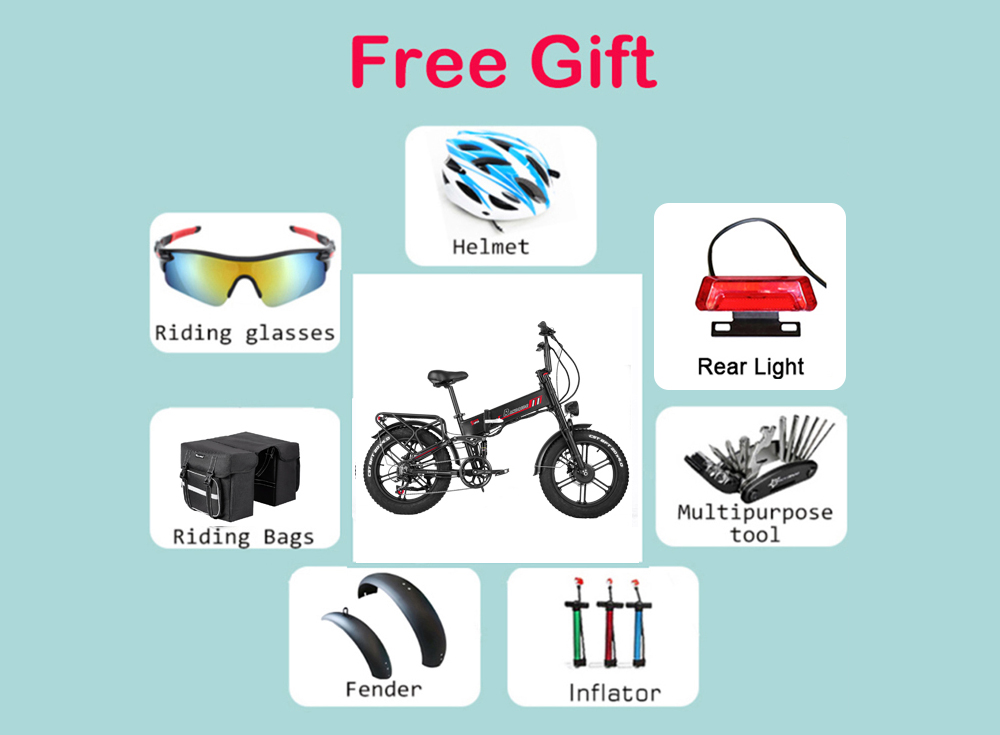 RANDRIDE YX20M-2 Electric Bike  1000W*2 Motor  48V 20Ah Battery  20*4 0-inch Fat Tires  45km/h Max Speed  60km Range  Hydraulic