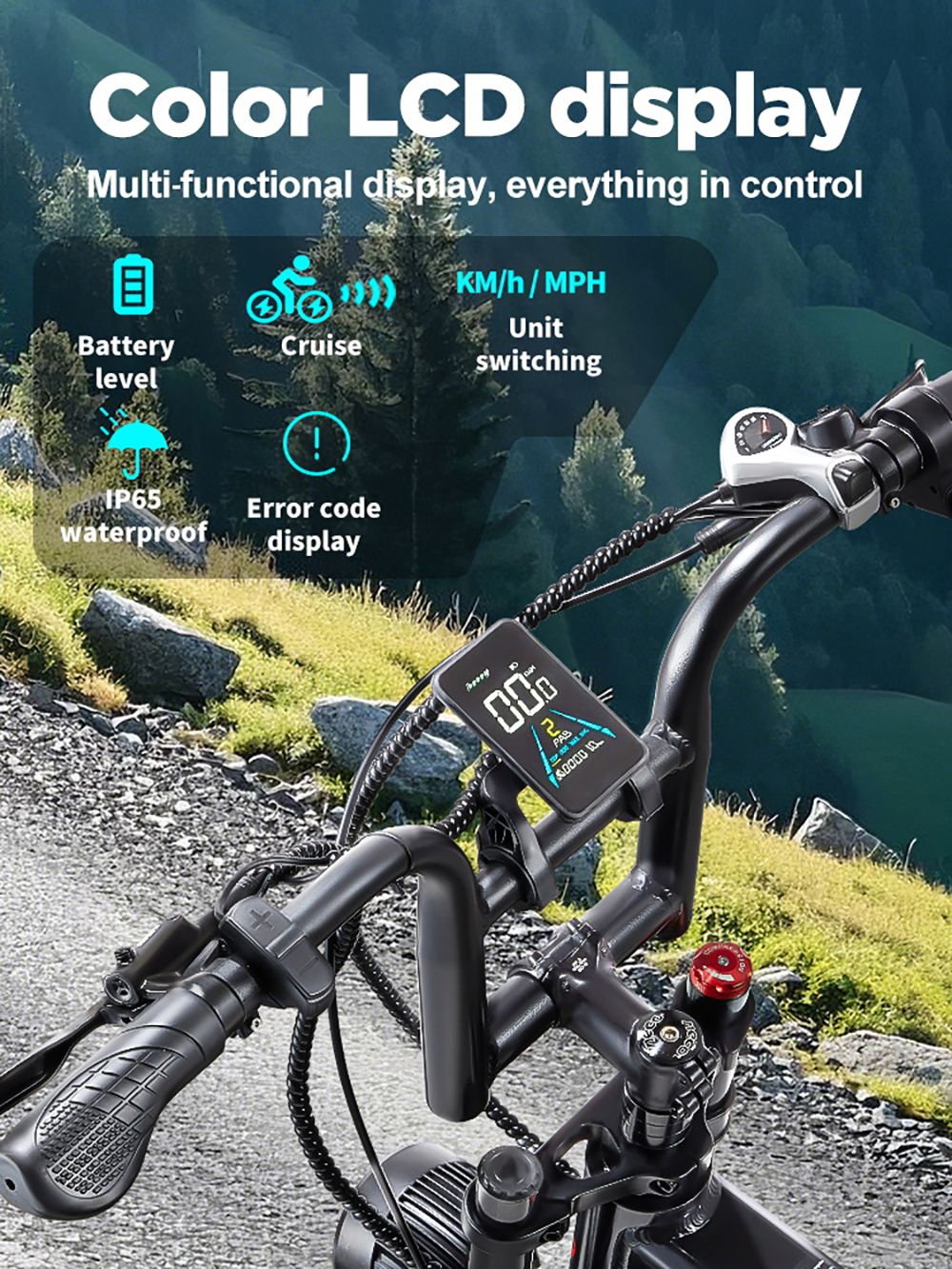 RANDRIDE YX20M-2 Electric Bike  1000W*2 Motor  48V 20Ah Battery  20*4 0-inch Fat Tires  45km/h Max Speed  60km Range  Hydraulic
