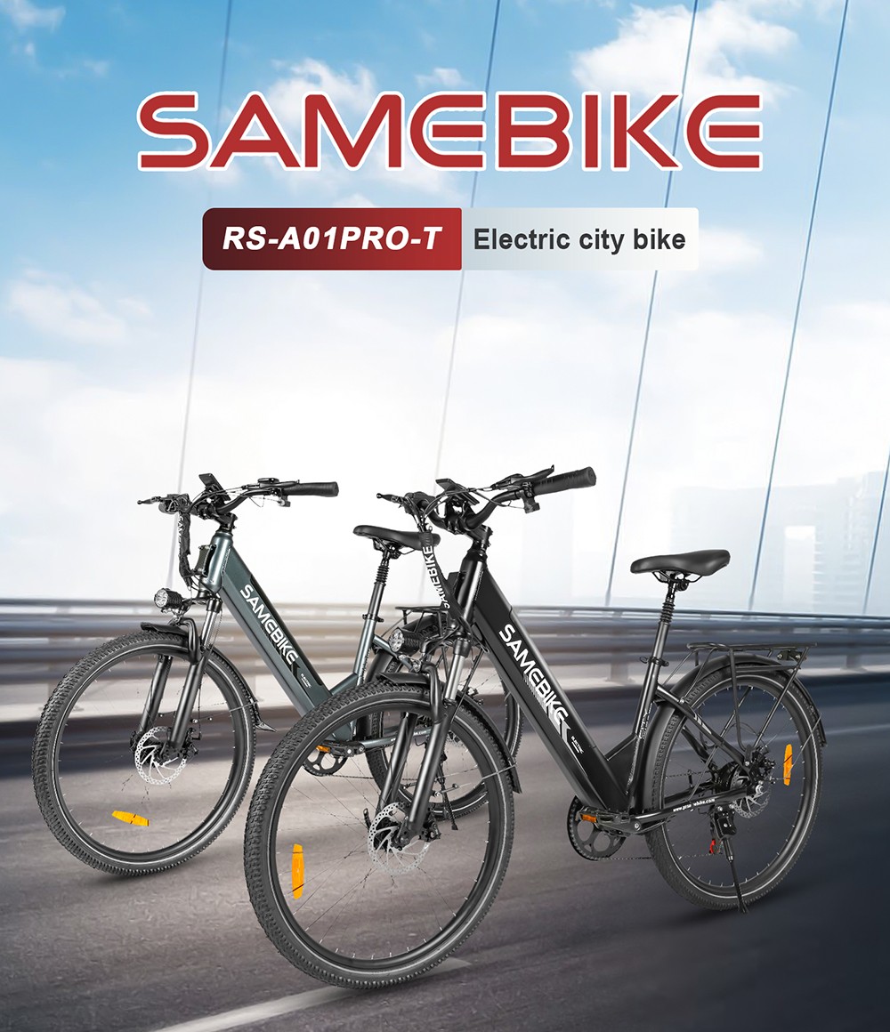 SAMEBIKE RS-A01 Pro-T Electric Bike 500W Motor 36V 15Ah Battery 27 5'*2 1 inch Tire 32km/h Max Speed 90km Range Mechanica