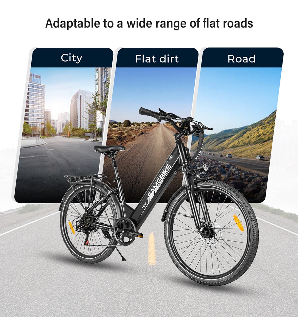 SAMEBIKE RS-A01 Pro-T Electric Bike 500W Motor 36V 15Ah Battery 27 5'*2 1 inch Tire 32km/h Max Speed 90km Range Mechanica