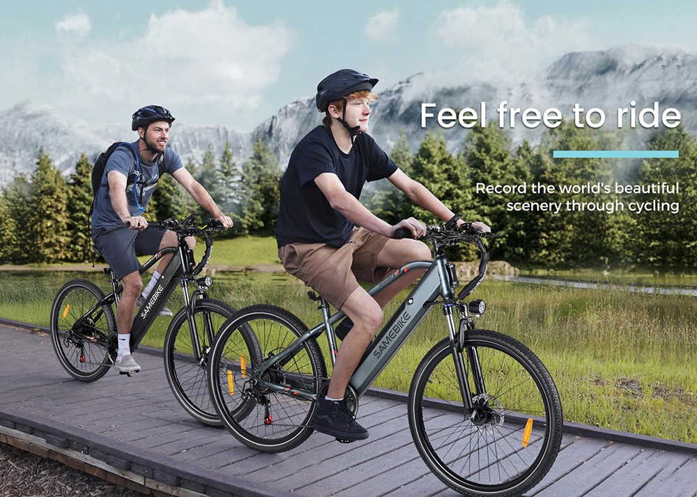 SAMEBIKE RS-A01 Men Electric Bike  500W Motor  36V 15Ah Battery  26 inch Tire  35km/h Max Speed  80km Range  Mechanical Disc Br