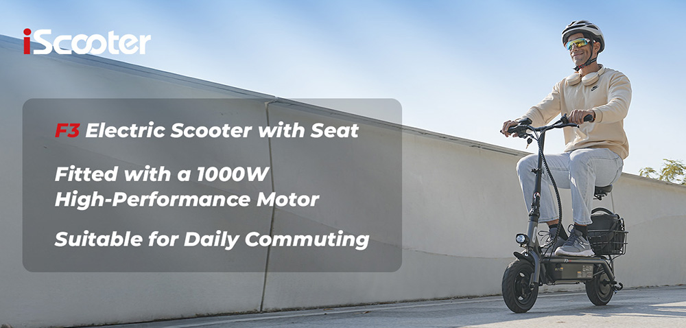 iScooter F3 Electric Scooter with Seat 