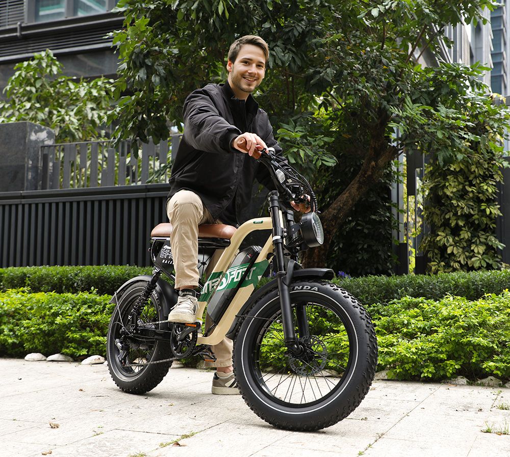 ONESPORT W66 Electric Bike  500W Motor  48V 13 5Ah Battery  20*4 0 inch Tire  25km/h Max Speed  100km Range  Front 