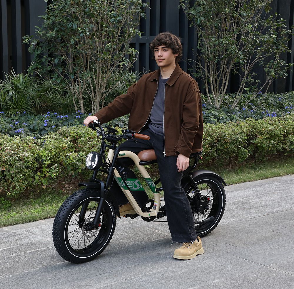 ONESPORT W66 Electric Bike  500W Motor  48V 13 5Ah Battery  20*4 0 inch Tire  25km/h Max Speed  100km Range  Front 