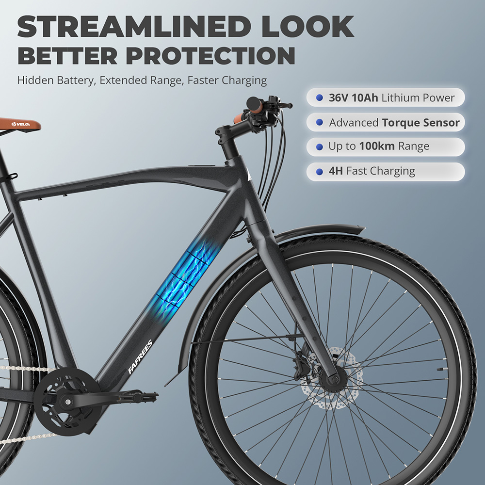 Fafrees F700M Electric Bike  250W Motor  36V 10Ah Battery  700*42C Tires  25km/h Max Speed  100km Max Range  Hydraulic Disc Bra