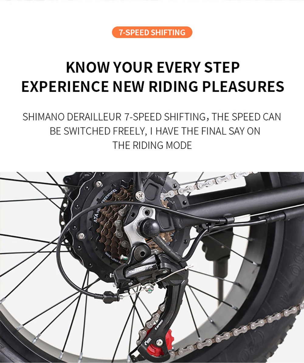 AVAKA BZ20 PLUS Electric Bike Foldable 20*3 0 Inch Fat Tires 500W Brushless Motor 25Km/h Max Speed 48V 18 2Ah Battery 100Km Ran