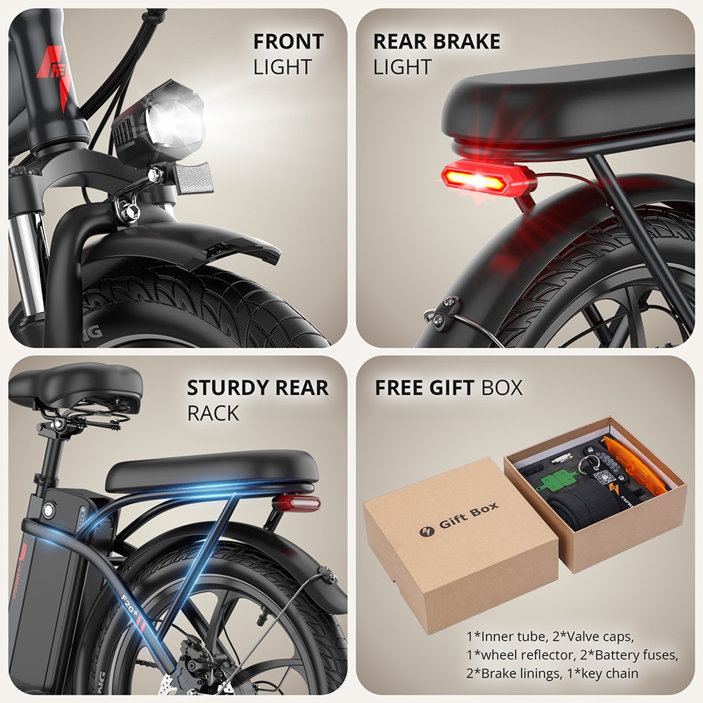 Fafrees F20 Folding Electric Bike 250W Motor 36V 20Ah Battery 20*3 0 inch Tires 25km/h Max Speed 90km Max Range Disc Bra