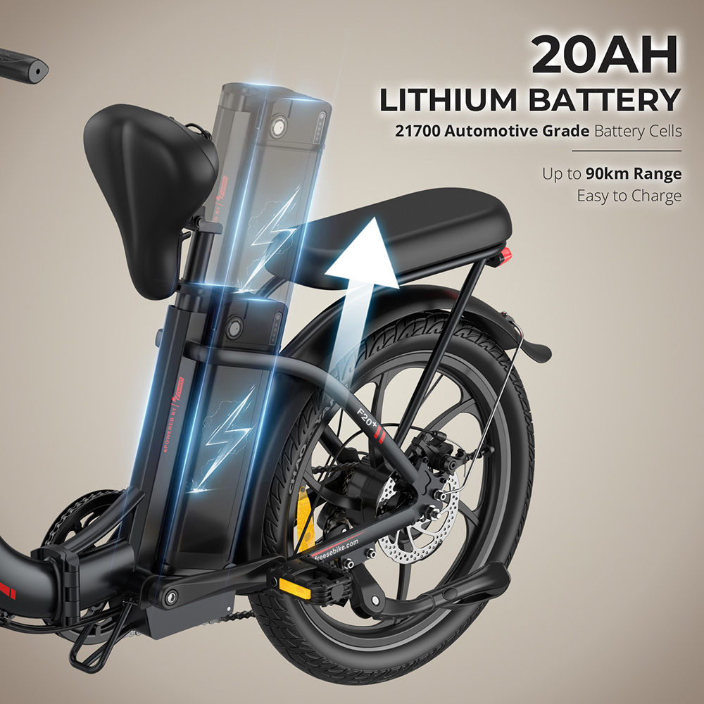 Fafrees F20  Folding Electric Bike  250W Motor  36V 20Ah Battery  20*3 0 inch Tires  25km/h Max Speed  90km Max Range  Disc Bra