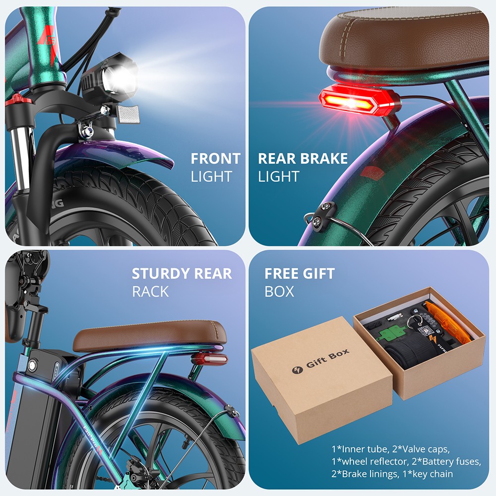 Fafrees F20 Pro Folding Electric Bike 250W Motor 36V 22 5Ah Battery 20*3 0 inch Tires 25km/h Max Speed 100km Max Range D