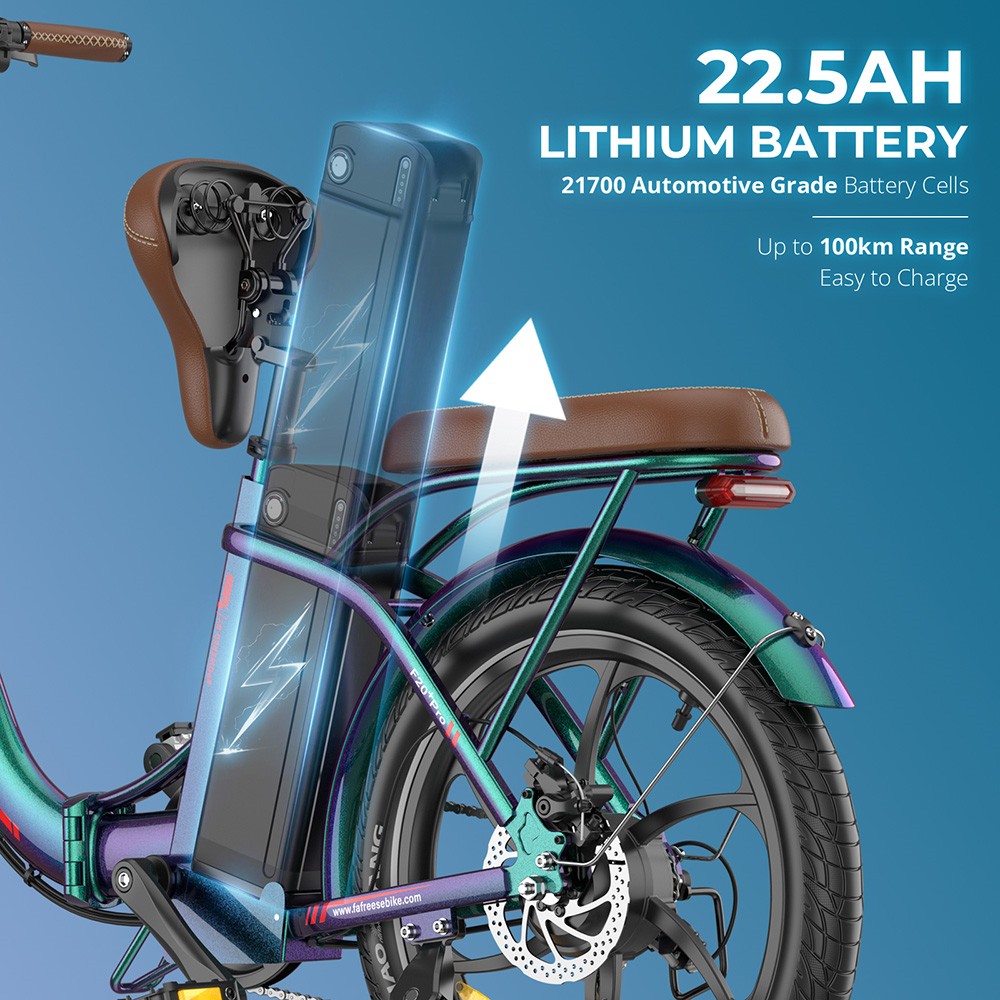 Fafrees F20 Pro Folding Electric Bike 250W Motor 36V 22 5Ah Battery 20*3 0 inch Tires 25km/h Max Speed 100km Max Range D